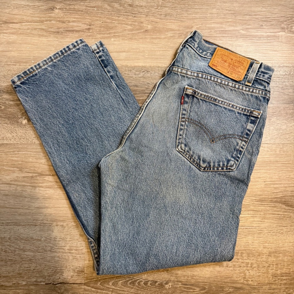 Vintage Levi Strauss 505 Jeans Mens 36x29 Blue Straight Leg Denim Made in USA